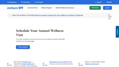 Screenshot of Anthem.com