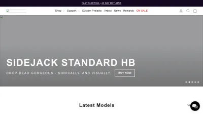 Screenshot preview of eastwoodguitars.com
