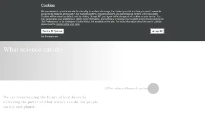 Screenshot of Astrazeneca.com
