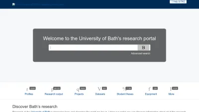 Screenshot preview of researchportal.bath.ac.uk