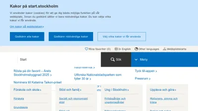 Screenshot of Start.stockholm