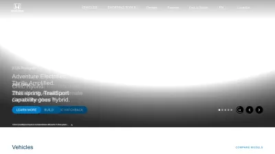 Screenshot preview of automobiles.honda.com