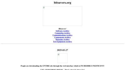 Screenshot of Bitsavers.org
