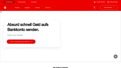 Screenshot of Sparkasse.de