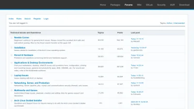 Screenshot of Bbs.archlinux.org