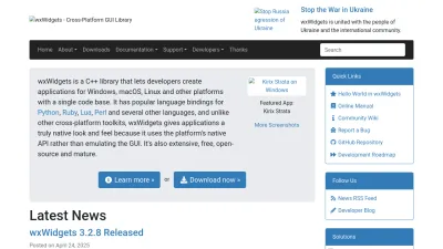 Screenshot of Wxwidgets.org