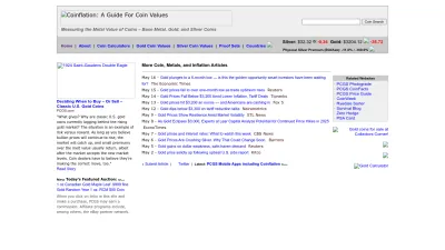 Screenshot of Coinflation.com