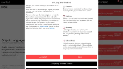 Screenshot of Slanted.de