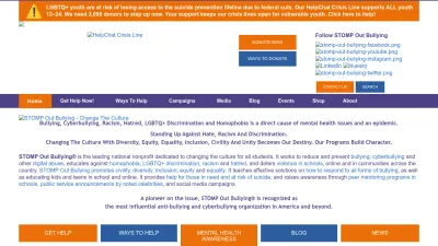 Screenshot of Stompoutbullying.org