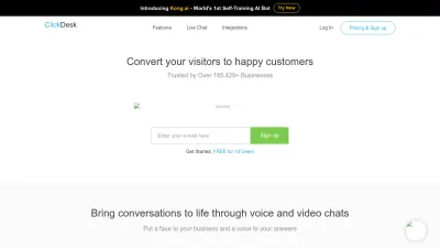 Screenshot of Clickdesk.com