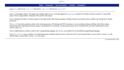Screenshot of Cairographics.org