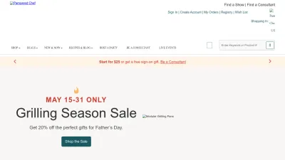 Screenshot of Pamperedchef.com