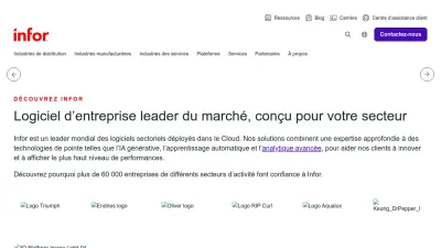Screenshot of Infor.com