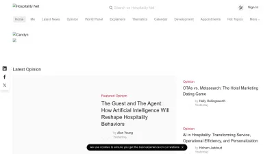 Screenshot of Hospitalitynet.org