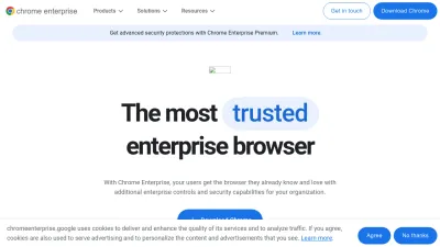 Screenshot of Chromeenterprise.google