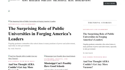 Screenshot of Educationnext.org