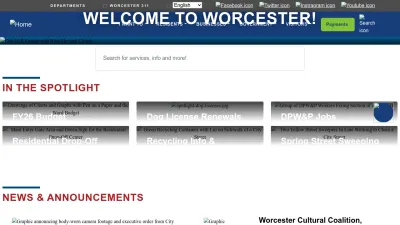 Screenshot of Worcesterma.gov