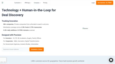 Screenshot of Tracxn.com