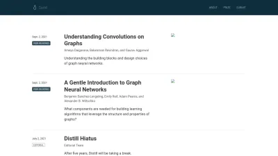 Screenshot of Distill.pub
