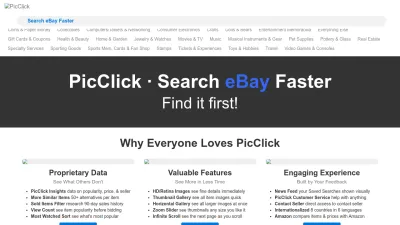 Screenshot preview of picclick.com