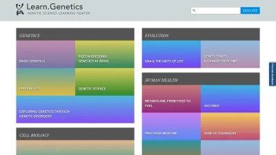 Screenshot of Learn.genetics.utah.edu