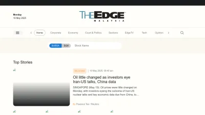 Screenshot of Theedgemalaysia.com