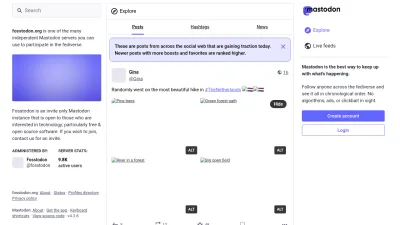 Screenshot of Fosstodon.org