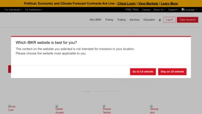 Screenshot of Interactivebrokers.com