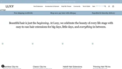 Screenshot of Luxyhair.com