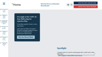 Screenshot of Uspsoig.gov