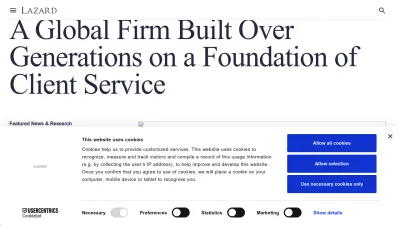 Screenshot of Lazard.com