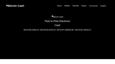 Screenshot of Bitcoincash.org