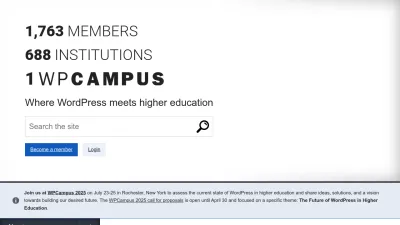 Screenshot of Wpcampus.org