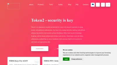 Screenshot of Token2.com