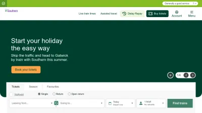 Screenshot of Southernrailway.com