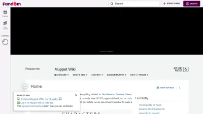 Screenshot preview of muppet.fandom.com