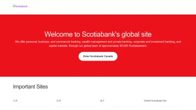Screenshot of Scotiabank.com