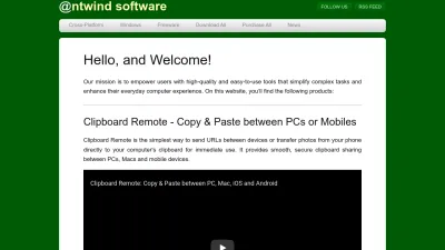 Screenshot of Ntwind.com