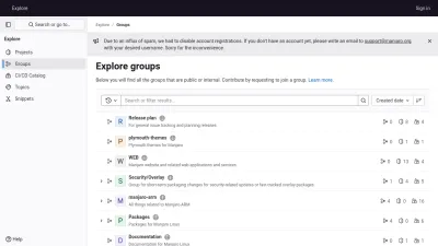 Screenshot of Gitlab.manjaro.org
