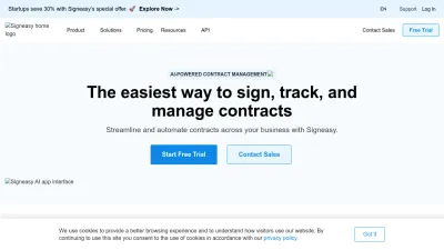 Screenshot preview of signeasy.com