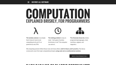 Screenshot of Destroyallsoftware.com