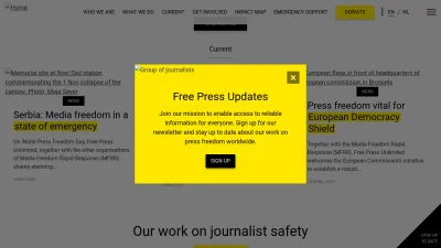 Screenshot of Freepressunlimited.org