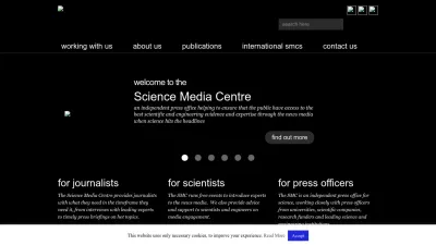 Screenshot of Sciencemediacentre.org