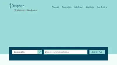 Screenshot of Delpher.nl