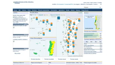 Screenshot preview of ipma.pt