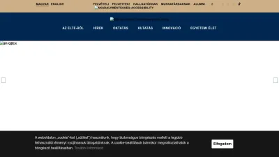 Screenshot of Elte.hu