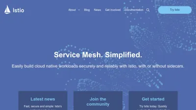 Screenshot of Istio.io