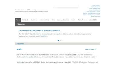Screenshot of Sdmx.org