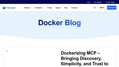 Screenshot of Blog.docker.com