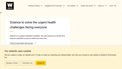 Screenshot of Wellcome.org